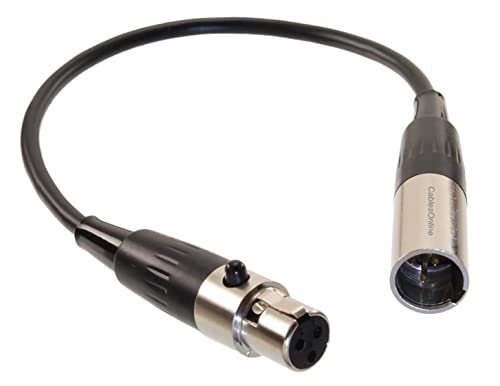 CablesOnline 1-Foot Mini-XLR 3-Pin Male to Mini-XLR 3-Pin Female Pro Microphone Cable, XM-001 - size: 1-ft