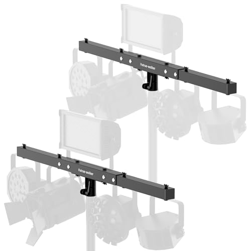 DJ Lighting T-Bar 2 Pack, 5 Lights Portable Extension Crossbar Mount 38 inches long for 35mm Tripod Stand Heavy Duty for Stage, Par Light Support 60lbs without Stand - size: 2 Pack
