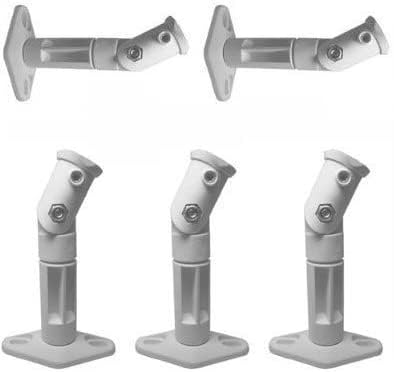 VideoSecu 5 Studio Speaker Wall Ceiling Mount Bracket Holder BS5 (White, 5 Pack)