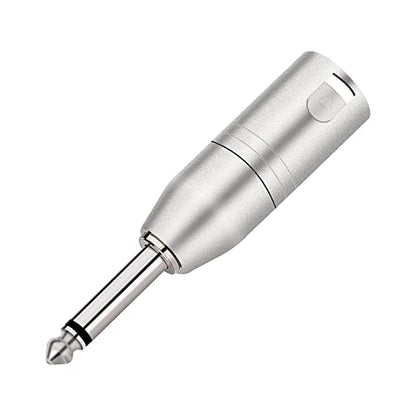 1/4 inch TS Mono to XLR Male Adapter, Unbalanced Quarter Inch TS Mono to XLR Male Converter Audio Connector - 2 Pack | Quarter Inch TS Mono Male to XLR Male Converter Audio Connector, Nickel-Plated Metal Shell, Low-Noise Transmission - style: 1/4 inch TS