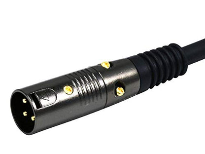 Monoprice 104759 1.5-Feet Premier Series XLR Male to 1/4-Inch TRS Male 16AWG Cable Black - size: 1.5ft