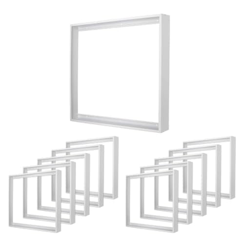 10 Pcs 2x2FT Aluminum Surface Mount Kit for LED Flat Panel Light, Surface Mounting Bracket Kit, 24"x 24" Ceiling Light Frame, Good for Panel and Drop Ceiling Troffer Light Fixtures - color: 2*2, size: 10 Pack