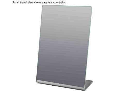 Marketing Holders 4 Pack Plexiglass Mirror 4" x 6" Slant Back Counter Top Free Standing Salons Optical and Jewelry Shops Travel Acrylic Slanted Mirrors Vanity Makeup Locker - size: 4"w x 6"h