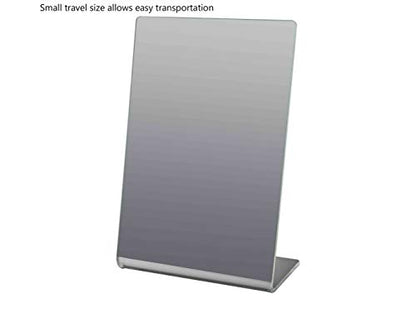 Marketing Holders 4 Pack Plexiglass Mirror 4" x 6" Slant Back Counter Top Free Standing Salons Optical and Jewelry Shops Travel Acrylic Slanted Mirrors Vanity Makeup Locker - size: 4"w x 6"h