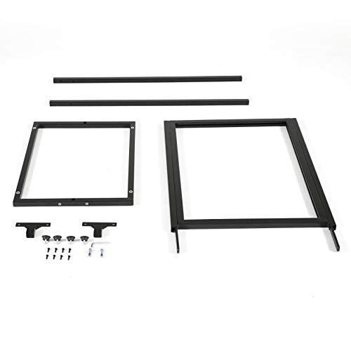M&T Displays Metal Eco Info Board, Black 24x36 Inches Slide-In Poster Sign Holder 1 Tier Double Sided Floor Standing Pedestal Advertising Display with Backing and Anti-Glare PET Cover