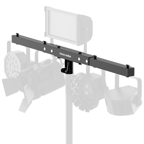 DJ Lighting T-Bar 5 Lights Portable Extension Crossbar Mount 38 inches long for 35mm Tripod Stand Heavy Duty for Stage, Par Light Support 60lbs without Stand - size: 1 Pack