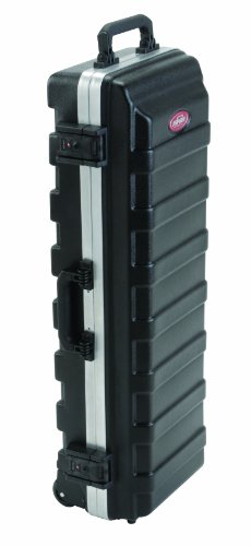 SKB Compact Stand Case 36-1/2 x 11-7/8 x 8-1/4 with Wheels & Straps, TSA Latches, Over molded Handle | TSA Latches for Air Travel, Over-Molded Tow Handle, Straps Included, Holds Stands and Pedals, Rugged 36.5 in. Shell - size: 36-1/2 x 11-7/8 x 8-1/4 inch