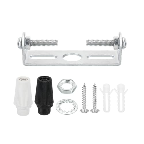 PATIKIL 55mm Ceiling Light Plate Kit, 1 Set Light Fixture Mounting Bracket Plate Steel Crossbar for Home Pendant Wall Light with Screw Washer Nut 2 Color Cap - size: 55mm