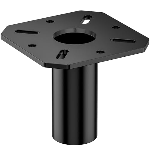Metal 35mm Speaker Pole Adapter for DJ/PA Speaker Pole Mount - 4.13" x 4.13" Speaker Mount Adapter with Screws for Easy to Install Speaker Stand Top Hat for 35mm Pole Adapter, 1 Pack