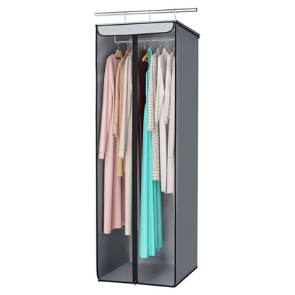 Univivi Garment Bags for Hanging Clothes, Cloth Bag 54 In, 1 PCS, Grey - color: Grey, size: 54"-1PCS