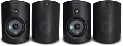 Polk Audio Atrium 6 All-Weather Outdoor Speakers, 100W Wired (Pair, Black) (Pack of 2) - color: Black, size: 2 Speakers (Pack of 2), style: Atrium 6