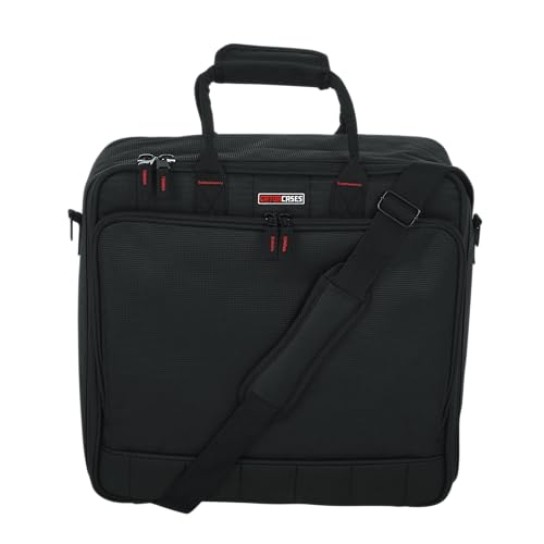Gator Cases 15.5 x 15 x 5.5" Padded Mixer Carry Bag (G-MIXERBAG-1515) | Fits Compact Medium Format Mixers, Dual Layer Padding, Organized Cable Storage, Adjustable Removable Shoulder Strap - size: 15.5"x 15"x 5.5.", style: Medium Format
