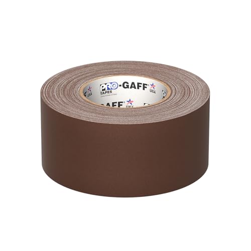 3" Pro Gaff Gaffers Tape 55 yards length brown matte. Premium Heavy-Duty Gaffers Tape trusted by professional Gaffers. Made in the USA. Holds Tight, Easy to remove. (Pack of 16) - color: Brown, size: 3 in x 1980 in