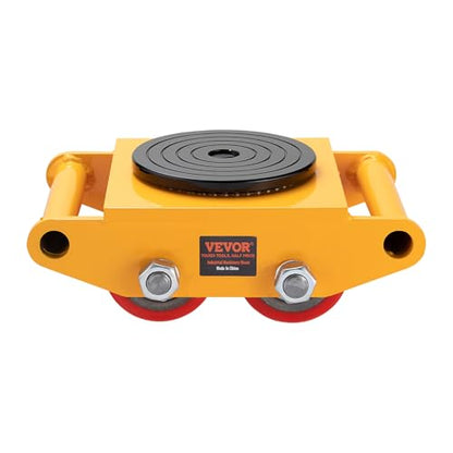 VEVOR 4PCS Machinery Skates Dollies, 17,637 lb Heavy Duty Equipment Moving Skates with 4 PU Wheels, 360° Rotation Non-Slip Cap, Low-Profile Industrial Mover Rollers for Factory, Warehouse, Workshop - size: 4 Packs-PU Wheels