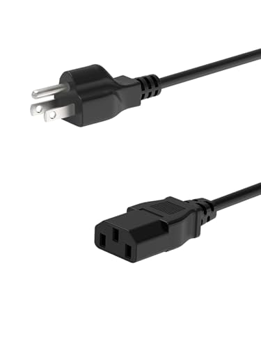 6ft/1.8m UL Listed AC in Power Cord Outlet Plug Lead Compatible with Chauvet DJ Intimidator Spot 150 LED DMX Moving Head Yoke Lighting Light Effect