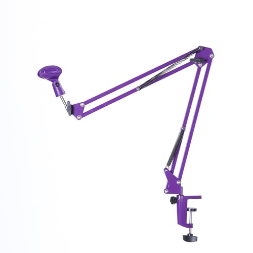 Desktop Microphone Boom Arm, Purple - color: Purple