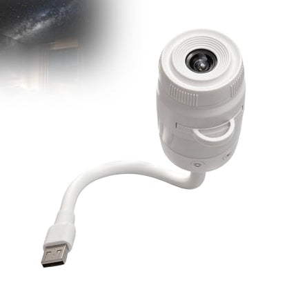2-in-1 Galaxy Projector Night Light with 13 HD Projection Slides, USB Portable Starry Sky Night Light with 360° Rotation & Dual Auto-Off , Mini LED Ceiling Wall Lamp for Car Decor Bedroom Adults Gifts