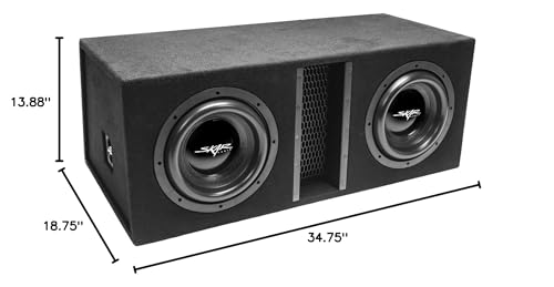 Skar Audio Dual 10" 4000W Loaded EVL Series Vented Subwoofer Enclosure | EVL-2X10D4 - size: Dual 10" D4 Loaded Enclosure