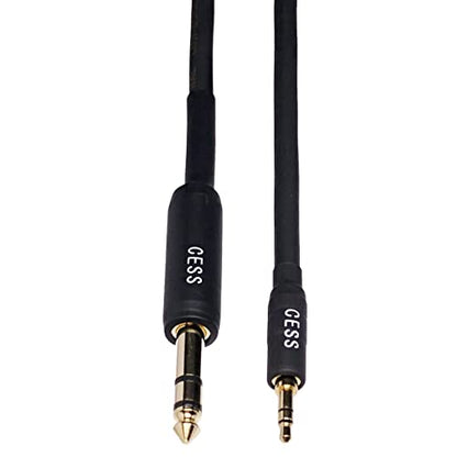 CNCESS 3.5mm to 6.35mm TRS Stereo Audio Cable, 2 Feet 1/8 Inch Male to 1/4 Inch Male Headphone Amp Guitar Keyboard Mixer Cord, 1 Pack - size: 2 Feet
