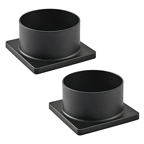 Pier Mount Base, Black Cast Aluminum, 2 Pack, for 3" Post Light - color: Black, size: 2 pack