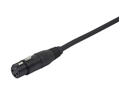 Monoprice AES/EBU 3-Pin DMX Lighting Cable - 10 Meter (32 Feet) Black, 22AWG Twisted Conductors, With Copper Braid And Aluminum Foil Shielding - size: 32ft, style: Cable + 3-Pin DMX Connector