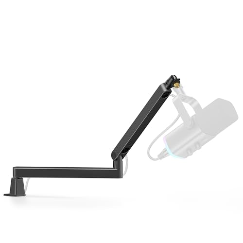 InnoGear Low Profile Mic Arm Boom Arm Microphone Stand Desk Mount, Black - color: Black, style: Low Profile Mic Arm