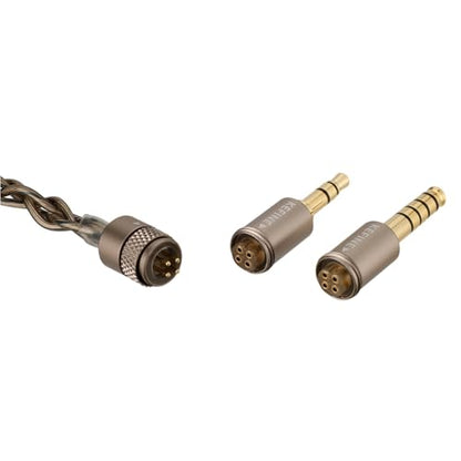 Kefine Quatio 2DD + 2BA Hybrid In Ear Monitor HiFi IEM Wired Earbuds | with 3 Tuning Nozzles, CNC Aluminum Shell, Detachable Silver-Plated 2Pin Cable, Earphones for Audiophiles Musicians Gamers