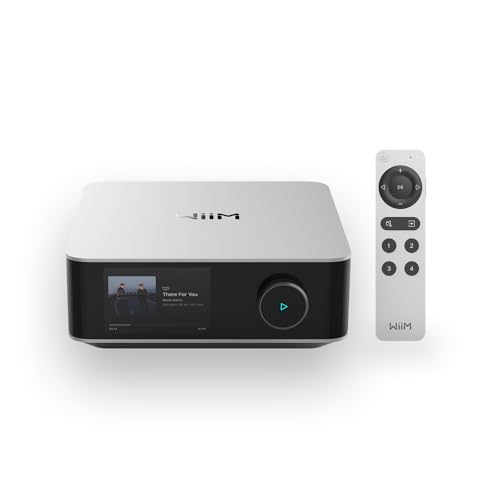 WiiM Amp Ultra Stereo Streaming Amplifier, HDMI ARC & RoomFit, Silver | Upgrade Passive Speakers with 100W/ch at 8Ω, Hi-Res Sound, Touchscreen Control, RoomFit Correction, and Multi-room Audio - color: Silver