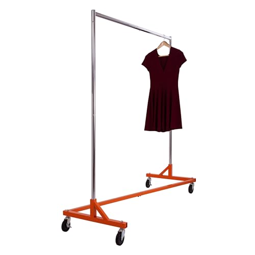 Econoco Economy Z-Rack, Collapsible, Orange, 64" L x 24" W x 70" H - color: Orange, style: Z Rack