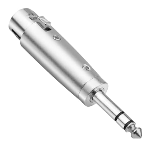 Balanced XLR Female to 1/4 Inch TRS Male Stereo Adapter, 2 Pack | 3-Pin XLR Female to 1/4" TRS Male Converter Adapter, Metal Shielded Shell, Low-Noise for Mixer, Microphone, Amplifier - style: 1/4 inch TRS Stereo Male to XLR Female Adapter