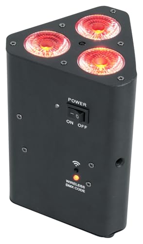 Rockville RockWedge LED 54w RGBWA+UV Wireless DMX Par Light 4-Pack with Bag