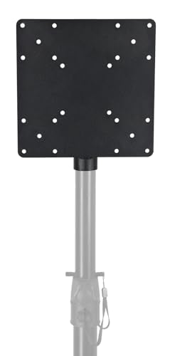 Rockville Acc-TV Speaker Pole Mount for TV Monitors, Up to 66 lbs, VESA | Universal VESA 75x75 to 400x400, 35mm Pole, Steel Construction, 3.1 lbs Portable, M6/M8 Hardware Included