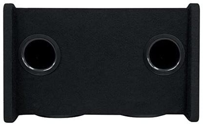 Rockville RV208P Dual 8" Car Audio Subwoofers in Vented Enclosure Box | 800W Peak/400W RMS, 4 Ohm, Gold-Plated Terminals, Ported MDF Cabinet, 15° Angled, Polypropylene Cone, Tweed Carpet - style: Dual 8"