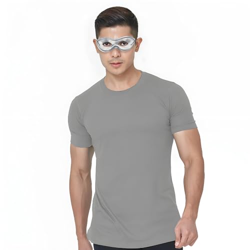 Silver Super Hero Fabric Eye Mask - 2.87" x 8.25" - Durable, Comfortable & Perfect Fit - Ideal for Parties, Cosplay & More - color: Silver