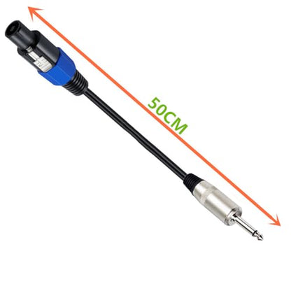 6.35mm TS Male Plug to Speakon Male Adapter Cable (0.5 Meter) - style: 6.35mm Male