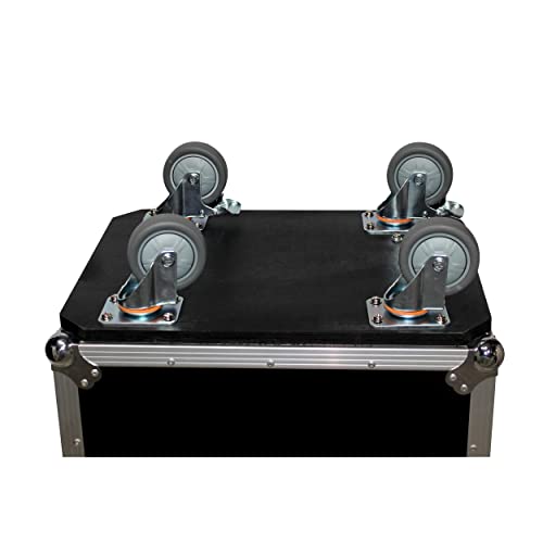 ProX XS-MH140X2W ATA Flight Case for 2 Moving Head Lights with 4” Locking Casters, Foam Interior, Honeycomb Plywood & Butterfly Latches