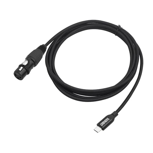 USB-C to 3-Pin XLR Female Cable 6.6FT - USB C 24Bit/96KHz Digital to Analog XLR Female Dual-Shielded Braided Audio Cable Support Phone/Pad to Microphone and Mixers - size: XLR Female, style: 6.6FT