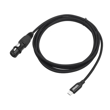 USB-C to 3-Pin XLR Female Cable 6.6FT - USB C 24Bit/96KHz Digital to Analog XLR Female Dual-Shielded Braided Audio Cable Support Phone/Pad to Microphone and Mixers - size: XLR Female, style: 6.6FT