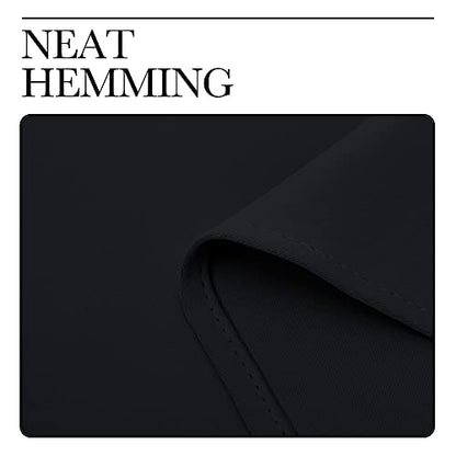 NICETOWN Blackout Draperies Window Curtain Panels, Autumn/Winter Thermal Insulated Solid Grommet Blackout Curtains/Drapes for Cafe (Set of 2, 42 inches by 50 inches, Black) - color: Black, size: 42"W x 50"L (Pack of 2)
