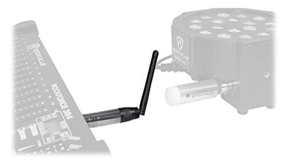 Rockville DMX-WTR 2.4GHz Wireless Transmitter with 4 DMX-WRE Receivers | 9-Hour Rechargeable Battery, 4 DMX-WRE Wireless DMX Receivers, 650mAh Each, 1968' Range, 7 Groups, Up to 25 Units, 5-Items