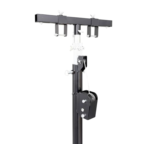 TECHTONGDA Light Trussing Stand 176LB Load Capacity DJ Light Stand, Crank Lighting Stand Speaker Truss, 5.91-13.12 FT Adjustable Height, Portable Music Equipment for Bands Clubs Stages ﻿