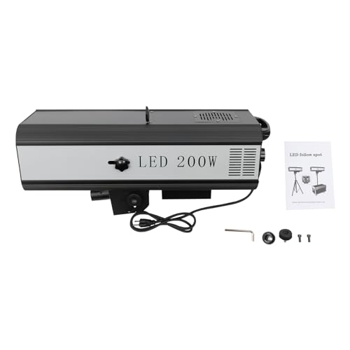 LED Follow Stage Spot Light, 110V 200W Adjustable Aperture Follow Spot Light Muti-Color Manual Control Follow Spotlight Stage Light for DJ Party Theater (Follow Spot Light) - style: Follow Spot Light