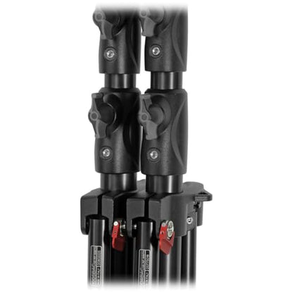 Manfrotto 1004BAC 144" Air Cushioned Aluminum Master Light Stand with 4 Sections & 3 Risers, Black | 144-inch air cushioned stand with 20lb load capacity and QSS for photography, filmmaking and lighting