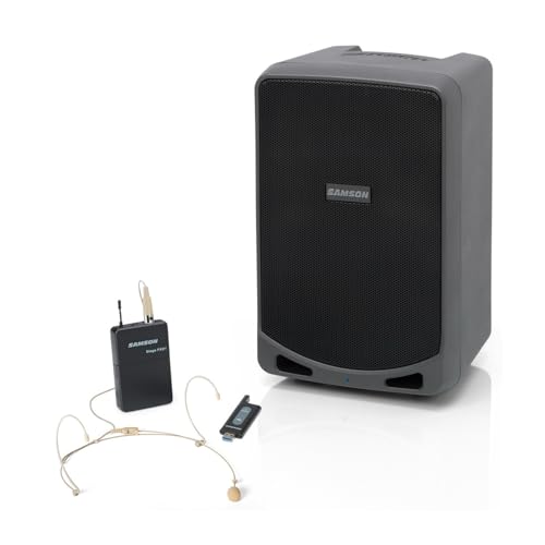 SAMSON XP106WDE 6" Rechargeable Bluetooth Powered PA DJ Speaker+Headset
