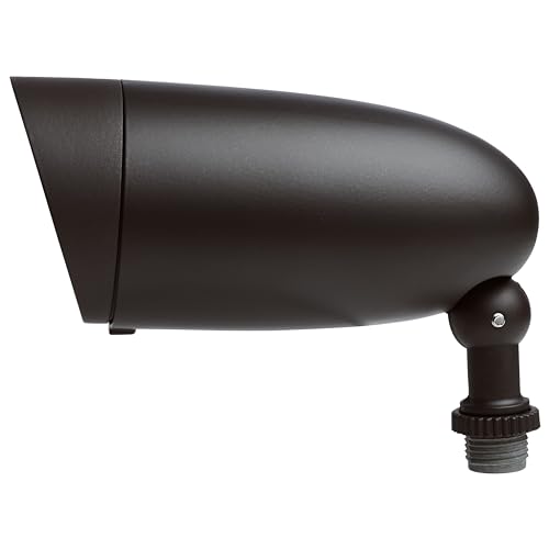 Nuvo 62-1205 Outdoor Landscape Spotlight, Waterproof LED Fixture, Yard Flood Light, 6.25-Inch Bronze, 3000K Warm White, 900 Lumens, 120V, Die-Cast Aluminum (Pack of 12) - color: Bronze, size: 6.25 in (Pack of 12), style: LED