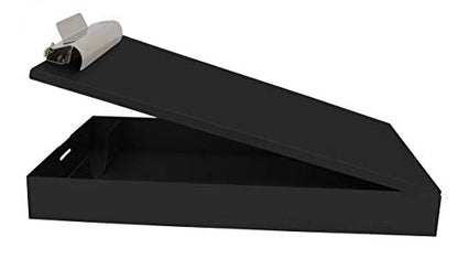 Saunders Cruiser-Mate Black Aluminum Storage Clipboard, Dual Tray Nursing | Self-Locking Latch, 150-Sheet Steel Clip, HIPAA-Compliant Privacy, Made in USA from 89% Recycled Aluminum, for EMS & Police