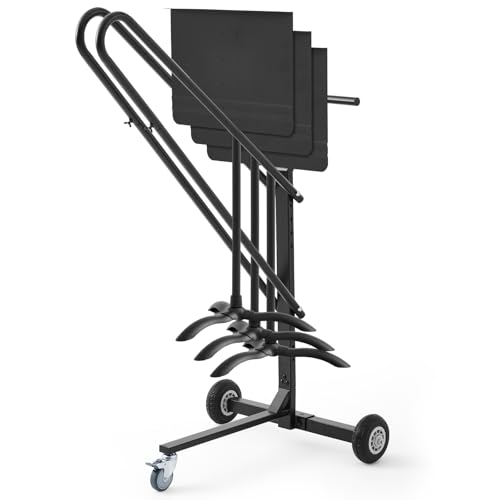 Music Stand Storage Cart Metal Portable,8-Stand Capacity | Organized Transport and Storage Rack with Wheels, Churches, Rehearsal Rooms and Performance Halls - size: 8-stand Capacity