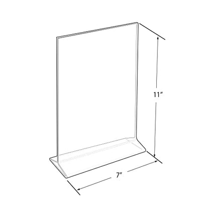 Azar Displays 142714 7-Inch Width by 11-Inch Height Top-Load Acrylic Sign Holder, 10-Pack - size: 7 in W x 11 in H Vertical