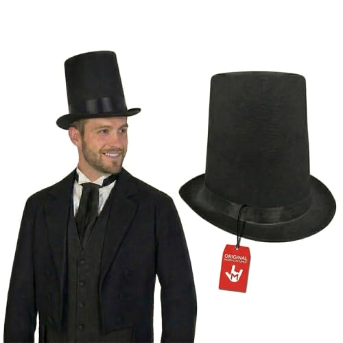 Nicky Bigs Novelties 8in Black Top Hat, Magician Costume Accessory