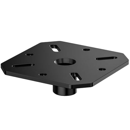 Aiweiwa Metal Speaker Mount Adapter with M20 Threading for DJ/PA Speakers Pole Adapter - 4.13"x4.13" Speaker Stand Top Hat with Screws for Easy to Install Speakers Stand Top Bracket, 1 Pack
